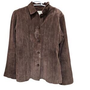 Margaret Godfrey Genuine Brown Suede Leather Jacket Size 10
